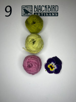 3 little balls of Shetland 4 ply yarn