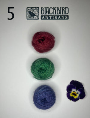 3 little balls of Shetland 4 ply yarn