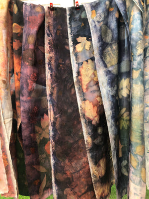 Eco Dyed Silk fabric - Panel