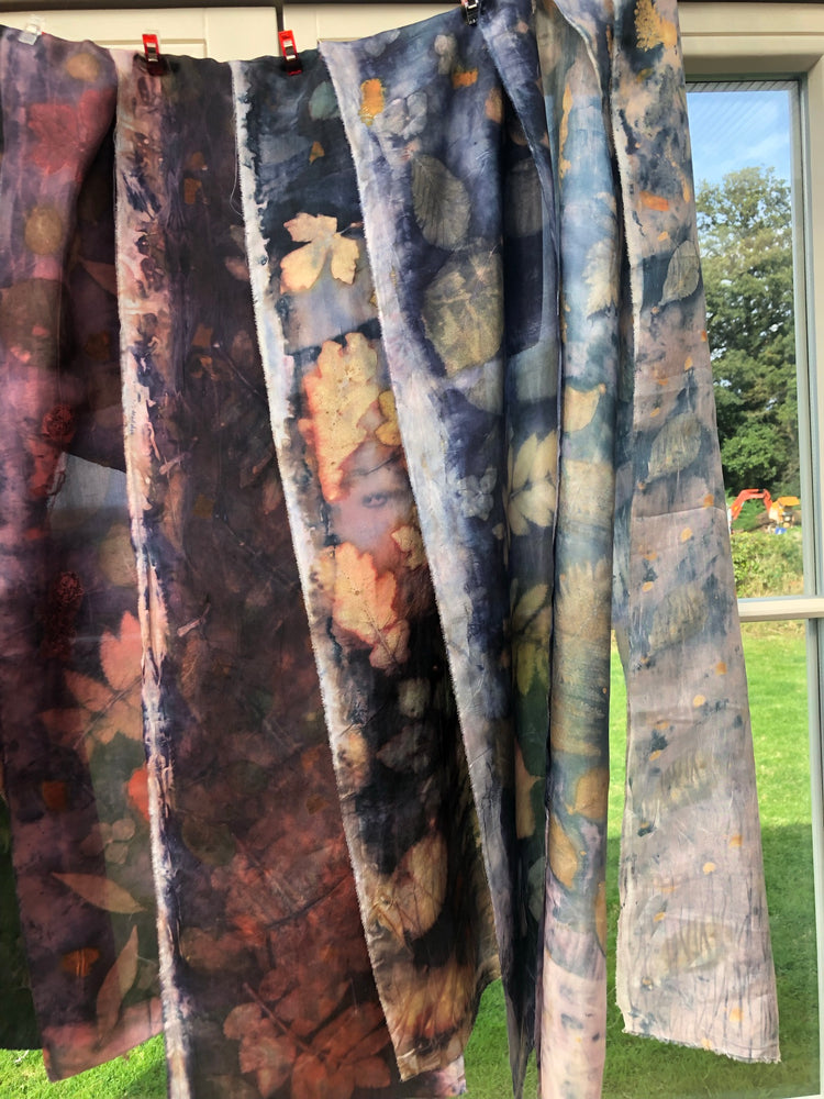 Eco Dyed Silk fabric - Panel