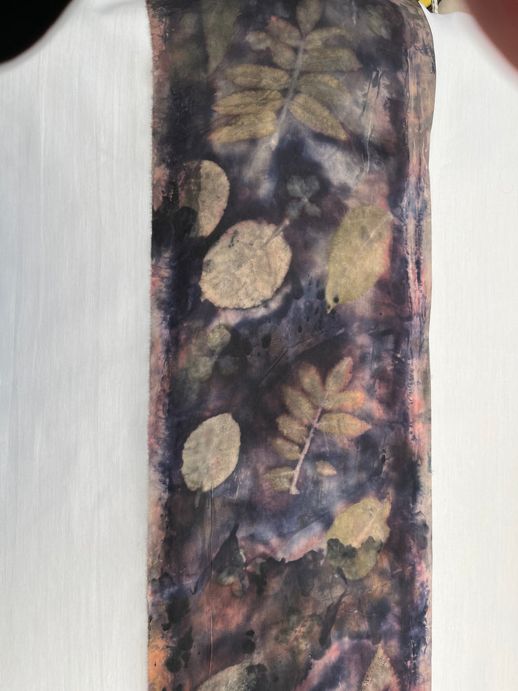 Eco Dyed Silk fabric - Panel